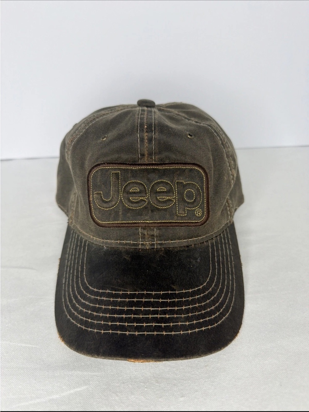 JEEP leather like adjustable strap hat